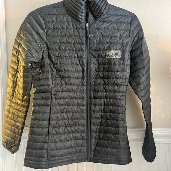Patagonia Women's Down Shirt XS Stars And Branches Carbon Black Orange Grey - Picture 1 of 11